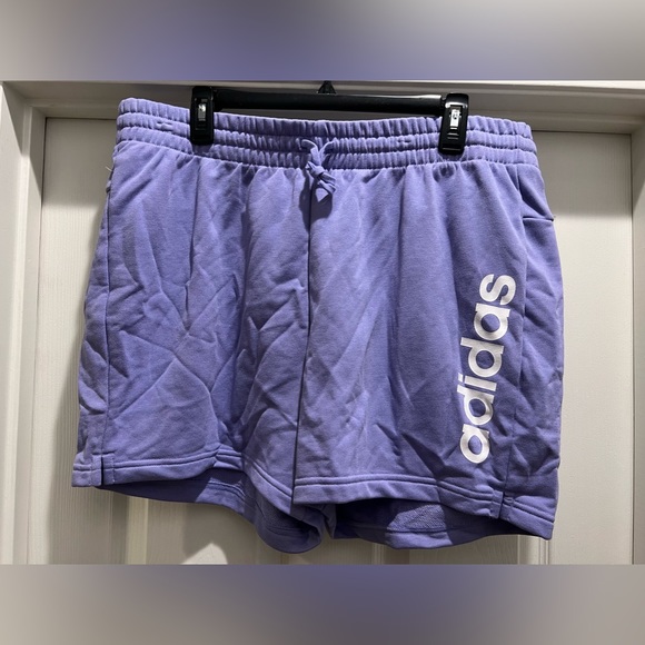 Women's adidas Linear French Terry Shorts, Size 1x - Picture 2 of 6
